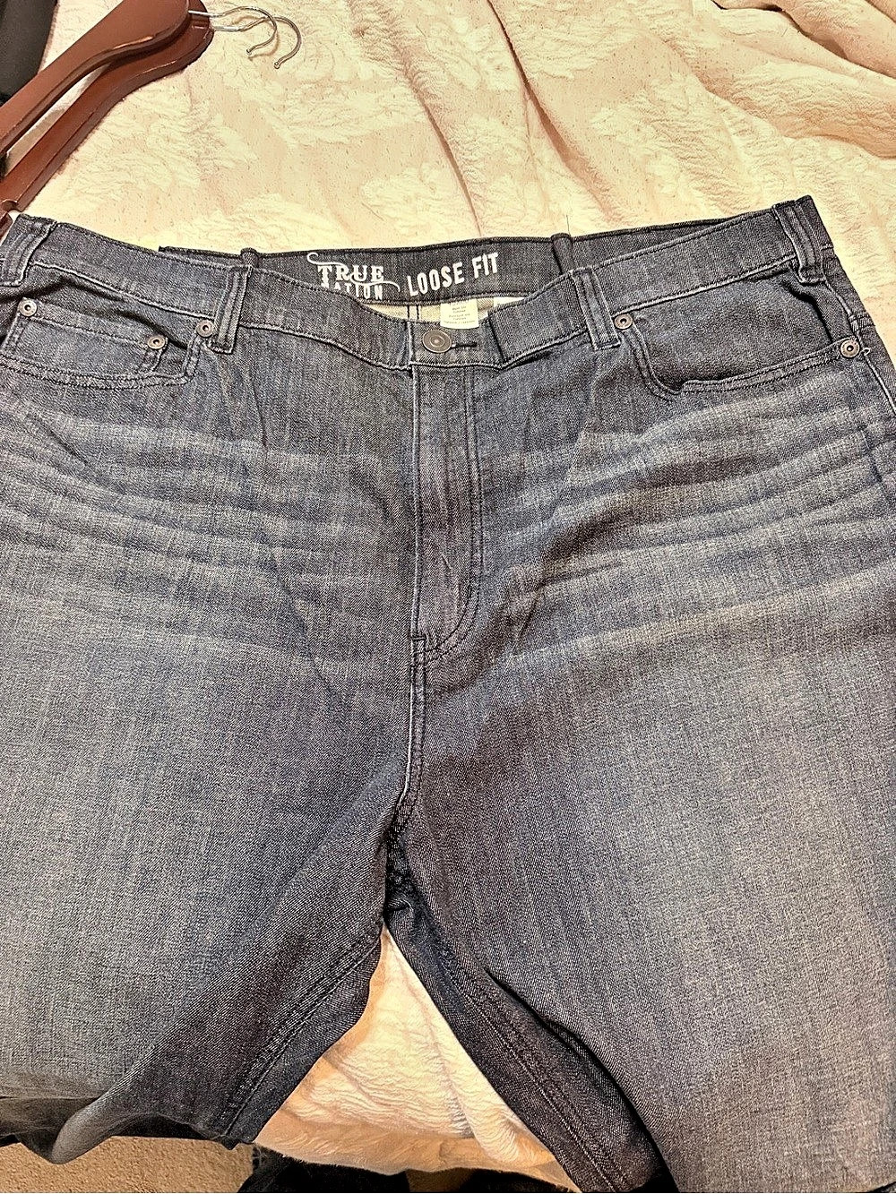 True Nation Loose Fit Stretch Jeans Dark Wash Mens 48x30 Big & Tall NWT